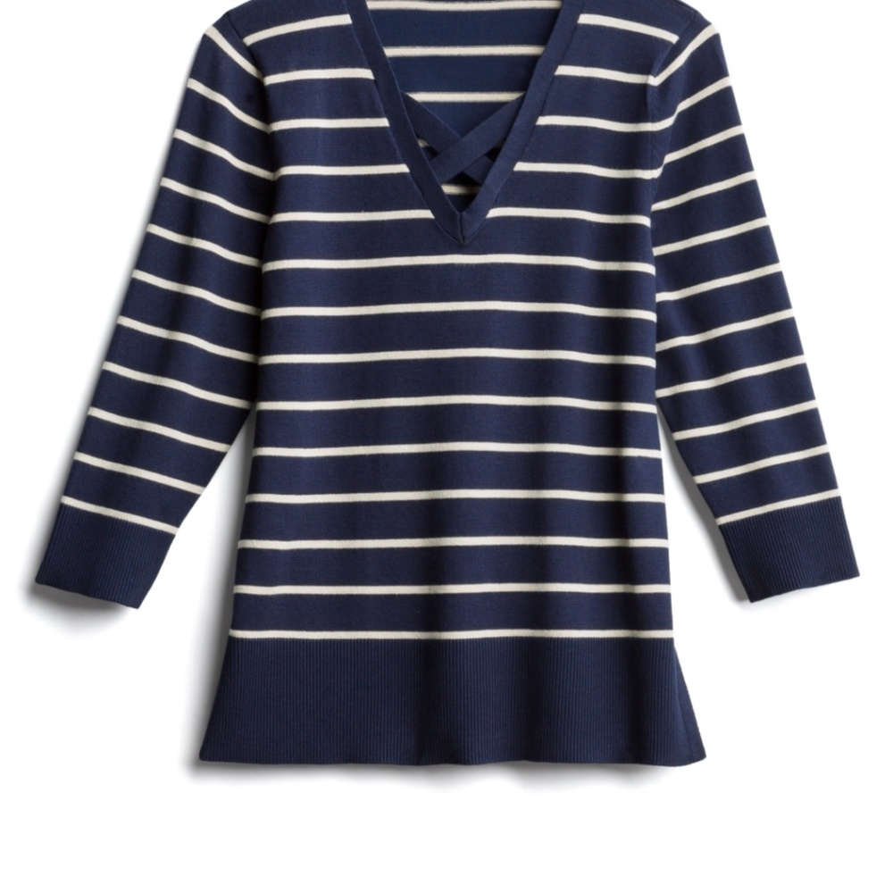 Mili 3Q Sleeve Navy Pullover